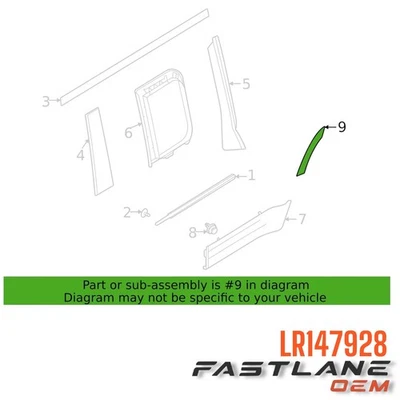 Land Rover Defender 110 2020-2023 borde derecho moldura nuevo OEM LR147928 Foto 1 de 4