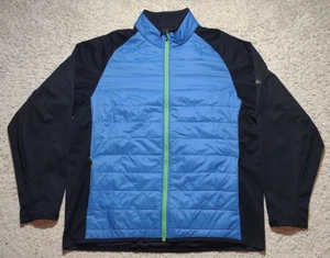 FootJoy Jacket Mens 2XL Blue Hybrid Full Zip Golf Puffer Quilted Black Bali Hai - Picture 1 of 10
