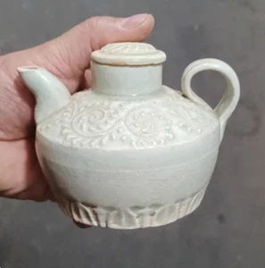 Collectable Art Hand Painting Hutian Kiln Porcelain Flowers Teapot - Picture 1 of 5