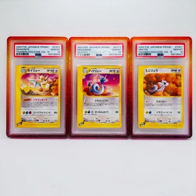 PSA 10 Dratini Dragonair Dragonite Trainers Magazine Vol 19  Promo Pokemon Card  - Image 1 of 4