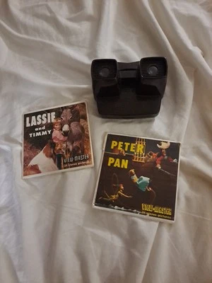 Vintage View Master 3D Viewer With Lassie And Peter Pan Reel Sets Rare Usa Sets - Image 1 of 4