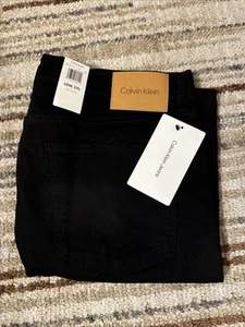 Calvin Klein Men's Slim Straight Jean Black Size 38X29 NWT - Picture 1 of 2