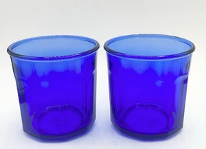 2 Bicchieri Luminarc Funzionanti Collezione France 500 Blu Cobalto 4" 10 Pannelli - Foto 1 di 3