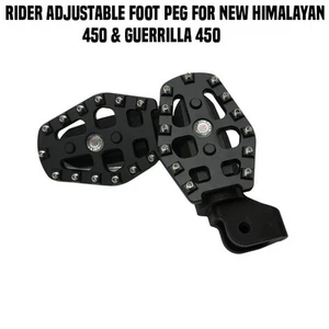 RIDER ADJUSTABLE FOOTPEG FIT FOR ROYAL ENFIELD NEW HIMALAYAN 450 & GUERRILLA 450 - Picture 1 of 10