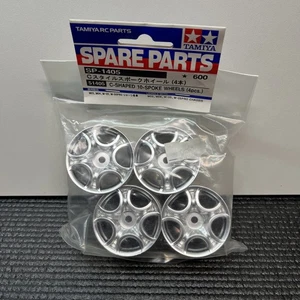 Tamiya 51405 M-Chassis C-Shaped 10 Spoke Chrome Wheels (4pcs) M02 M03 M04 Mini - Picture 1 of 4