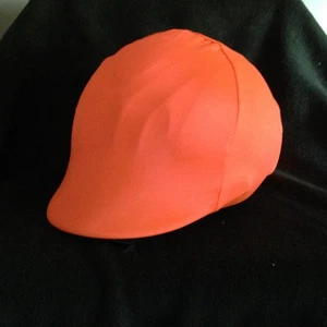 Cubierta de casco ecuestre Hunter naranja spandex - Imagen 1 de 1