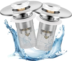 Colador de desague bano 2 piezas tapon desplegable atrapador de pelo universal - Bild 1 von 12