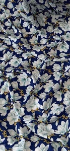 Tela de viscosa floral multicolor azul real 58"" PRECIO POR METRO - Imagen 1 de 2