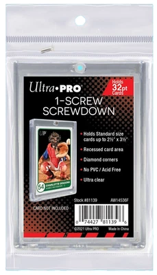 1 Ultra Pro 32pt 1-Screw Screwdown Recessed Standard Trading Sports Card Holder - Image 1 of 2