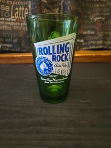 Rolling Rock Extra Pale No. 33 Latrobe Brewing 16oz. Green Beer Glass Pint Glass - Picture 1 of 3