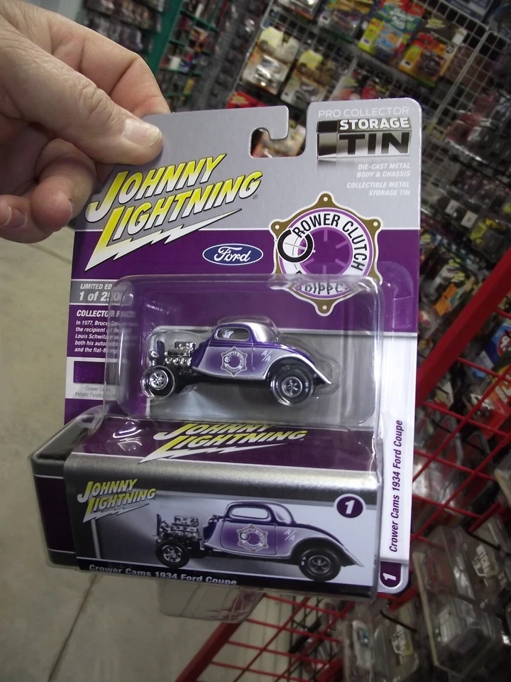 Johnny lightning 1/64 1934 ford crower cams Purple  W/ tin NIB - Image 1 of 1