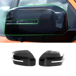 Carbon Fiber Side Rearview Mirror Cover Trim For Mitsubishi Triton Ute 2023 2024 - Picture 1 of 8
