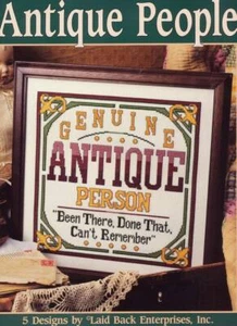 LEISURE ARTS CROSS STITCH GENUINE ANTIQUE PEOPLE 5 DESIGNS OOP 1997 - Picture 1 of 2
