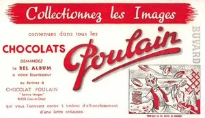 Ancien Buvard Chocolat POULAIN Pour Que Ça Me Donne Du Courage - Picture 1 of 2