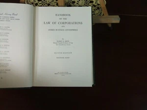 LAW OF CORPORATIONS 2nd Ed 1970 Vintage Law Book Hornbook Harry Henn - Bild 1 von 3