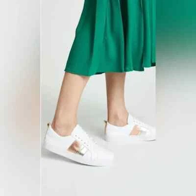 Zapatilla deportiva para mujer KAANAS Bristol de cuero con cordones metálica talla 8 Foto 1 de 4