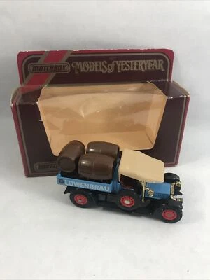 Matchbox Modelos de Antaño Y-26 1918 Camión de Cerveza Crossley LOWENBRAU 1984 Abierto Foto 1 de 4