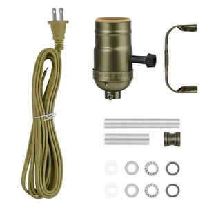 Lamp Kit With 12 Feet Cord For Diy Lamp And Table Lamp2 Way Lamp Socket Repair - Picture 1 of 8