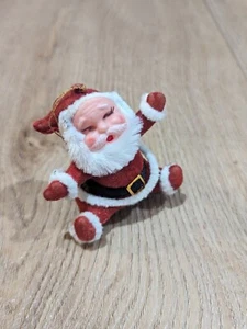 De colección Flocado Santa Chenille Barba Navidad Adorno Cuelga  - Imagen 1 de 4