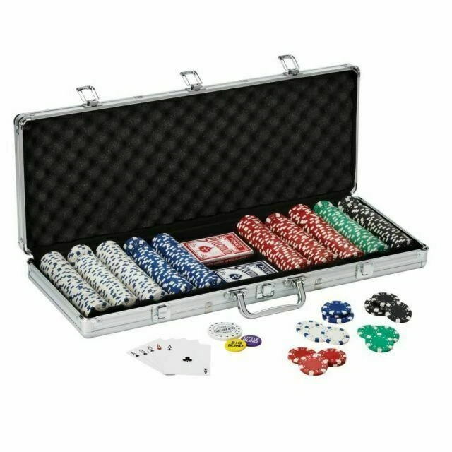 Fat Cat 55-0605 Texas Hold'Em Dice Poker Chip Set - 500 Count