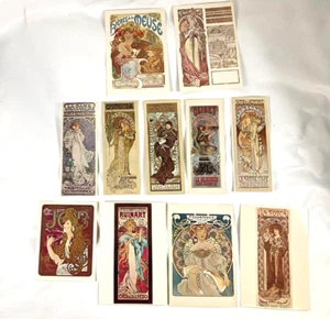 Alphonse Mucha Postcard Lot (11) - Art Nouveau - USA - Oversized - Vintage 1960s - Picture 1 of 7
