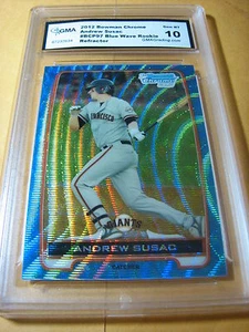 Andrew Susac Giants 2012 Bowman Chrome Blue Wave Refractor Rookie # 97 Graded 10 - Bild 1 von 1