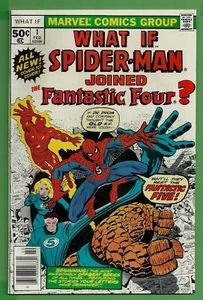 Cómic What If #1 1977 Fantastic Five Spider-Man en estado bastante bueno Marvel Edad de Bronce - Imagen 1 de 2