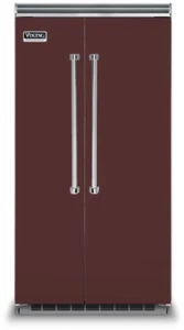 Viking 5 Series VCSB5423KA 42" Built-In Side by Side Kalamata Red Refrigerator - Picture 1 of 8