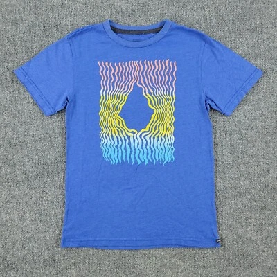Camisa Volcom Niño Grande Azul Logo Gráfico Camiseta Cuello Redondo Manga Corta Calce Moderno Foto 1 de 4