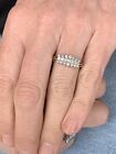 9ct Gold Fine 1/2ct Diamond 3 Row Cluster Ring 2.3 Grams