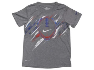 Nike Little Boy's T-Shirt Football Crew Neck Dri-FIT Dark Grey Heather - Picture 1 of 2