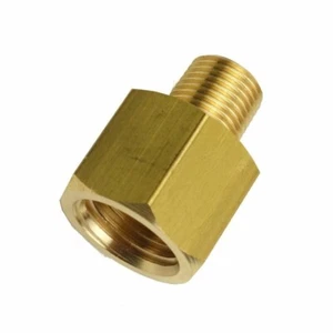 Messing Rohrverschraubung Adapter M8 X 1 Stecker Metrisch auf 1 / 8 "NPT Buchse - Bild 1 von 3