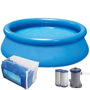 Quick Up Pool Set 244 x 66 cm inkl. Filter, Bodenschutz und Thermoabdeckung - Bild 1 von 3