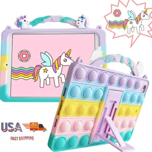 Kid Friendly Shockproof Stand Case Cover For iPad 5th 6th 7th 8th 9th Generation - Picture 1 of 28