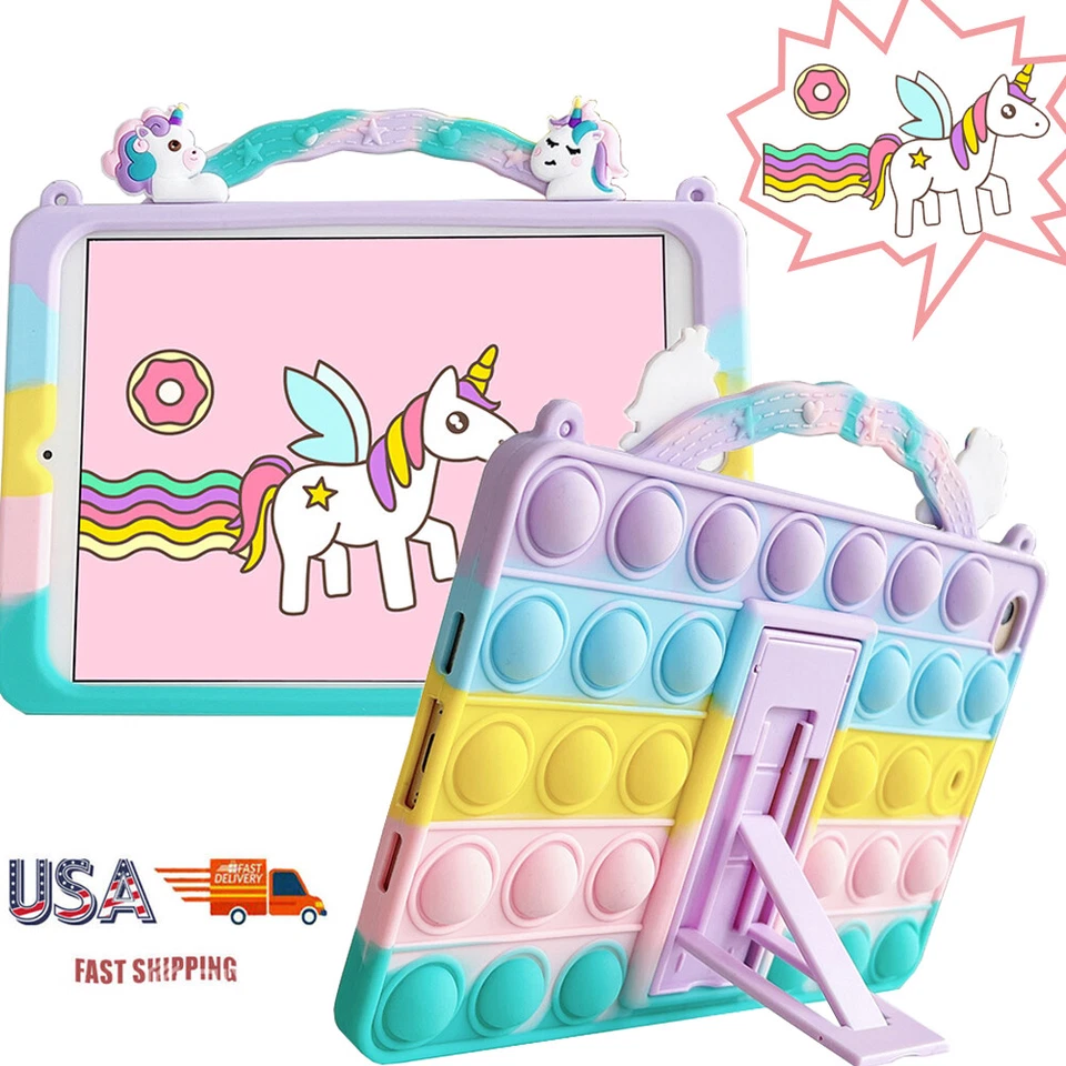 Kid Friendly Shockproof Stand Case Cover For iPad 5th 6th 7th 8th 9th Generation - Image 1 of 4