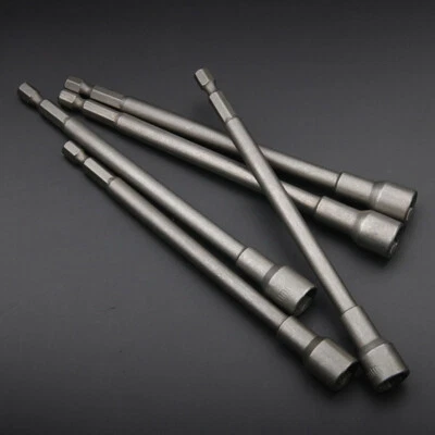 1/4" Hex Drive Magnetic Socket 6-19mm Extra Long Nut Bolt Impact Drill Bit - Image 1 of 4