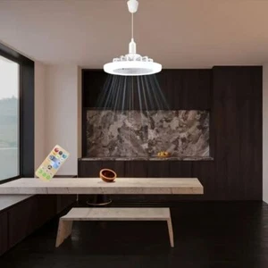 Adjustable E27 Fan Lamp ABS Led Ceiling Fan with Light Living Room - Picture 1 of 14