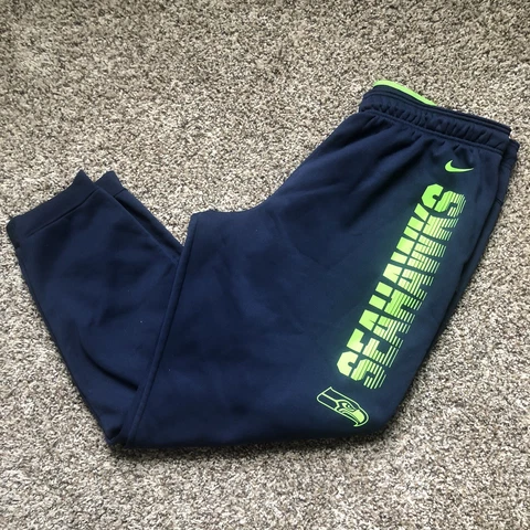 Nike Seattle Seahawks NFL On Field Apparel SweatPants Blue Men's Size 3XL Cover