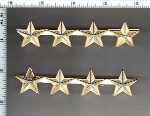CHIEF of DEPARTMENT 4-Star Police Epaulet Brass 1-inch stars corrugated generic - Picture 1 of 1