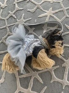 Poochies and Co Plush Puppy Princess Dog w Tutu Girls Bag Silver Bling Gem Purse - Picture 1 of 7