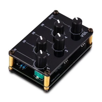 10K ohms - 47K ohms Input Impedance 4 Channel 3.5mm Stereo Audio Mixer - Image 1 of 4