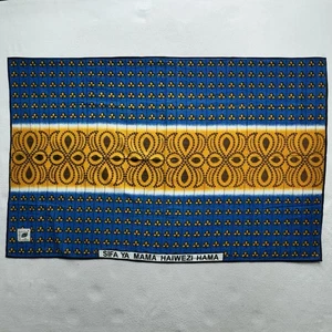 Blue Yellow Kenyan Kanga Collection 26 X 41 - Picture 1 of 5