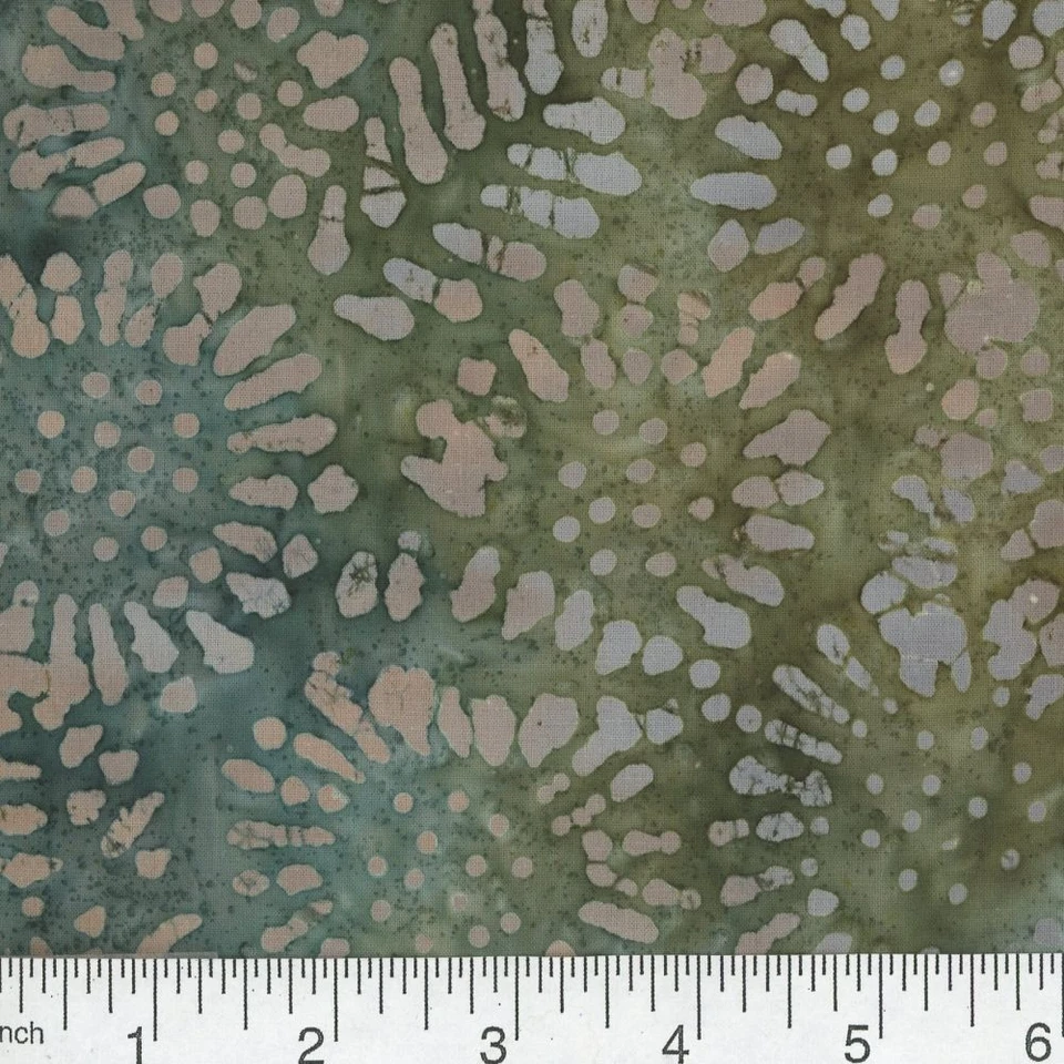 QUILTER'S BATIK 45 pulgadas por 100 % algodón cazador verde y gris 79 Foto 1 de 1