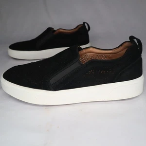 Vionic Kimmie Perf Womens 7.5 Shoes Black Suede Slip On Low Top Casual Sneaker - Picture 1 of 11