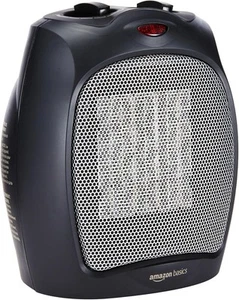 Amazon Basics Ceramic Space Heater, Portable Indoor Heating Solution, Black - Picture 1 of 7