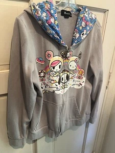 Tokidoki Hello Kitty Zip Down Hoodie Jacket Size XL - Picture 1 of 5