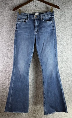 Mother The Weekender 磨损牛仔裤 27 Groovin’ Flare Distressed Raw Hem — 第 1/4 张图片