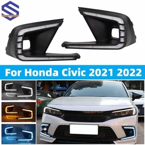 For 2022 2023 2024 Honda Civic Sedan Hatchback Driving LED DRL & Fog Lights Kit - Picture 1 of 18