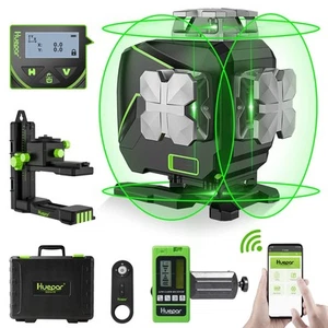 Livella Laser Autolivellante 16 Linee 4x360° Cross Line Laser con Ricevitore -LCD... - Foto 1 di 9