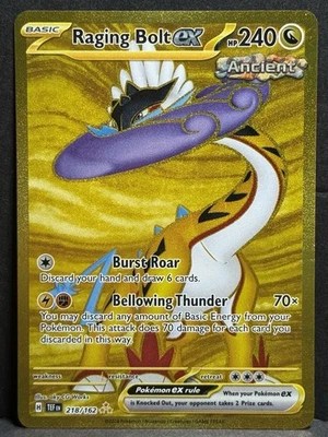 Raging Bolt EX 218/162SV05: Temporal Forces Holo Hyper Rare Near Mint Condition - Image 1 of 2